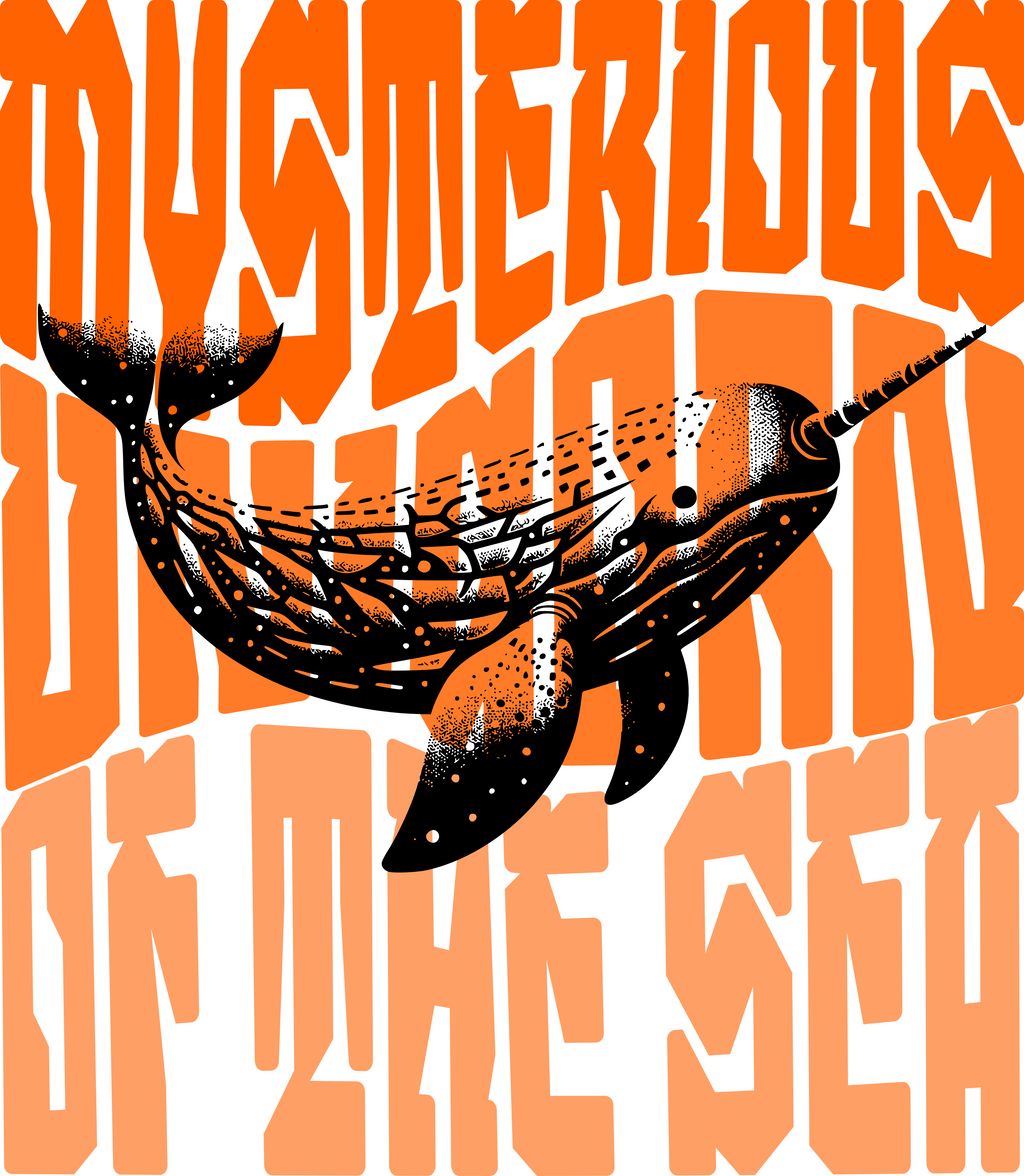 Narwhal Sweatshirt - Mysterious Unicorn of the Sea - Crewnneck